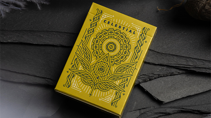 Celestial Valor Playing Cards by Giovanni Meroni(greenish yellow) by Murphy's Magic Supplies, Inc.