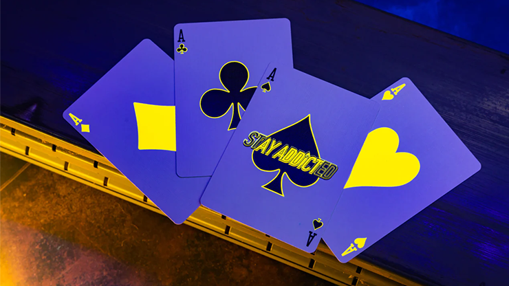 Bicycle Neon Rider Back Yellow-Starburst Deck Playing Cards by Murphy's Magic Supplies, Inc.