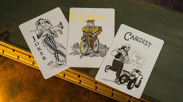 Bicycle Neon Rider Back Yellow-Starburst Deck Playing Cards by Murphy's Magic Supplies, Inc.