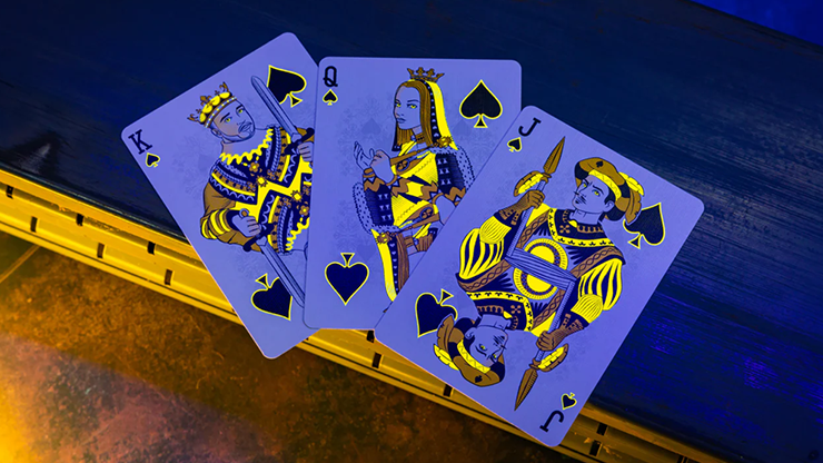 Bicycle Neon Rider Back Yellow-Starburst Deck Playing Cards by Murphy's Magic Supplies, Inc.