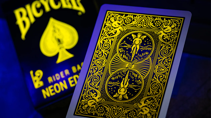 Bicycle Neon Rider Back Yellow-Starburst Deck Playing Cards by Murphy's Magic Supplies, Inc.