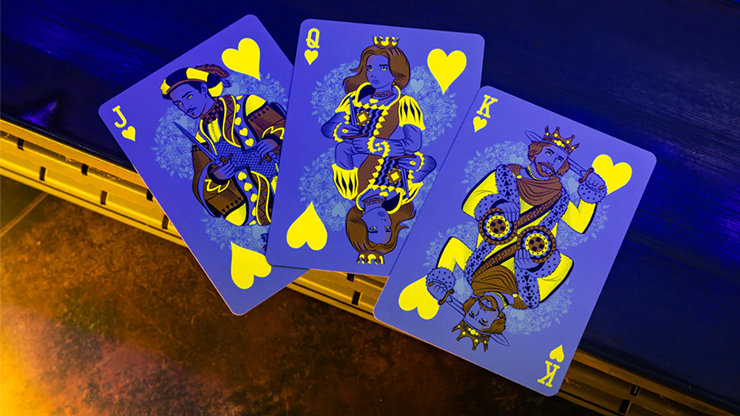 Bicycle Neon Rider Back Yellow-Starburst Deck Playing Cards by Murphy's Magic Supplies, Inc.