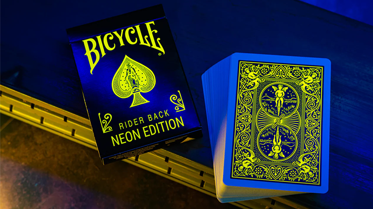 Bicycle Neon Rider Back Yellow-Starburst Deck Playing Cards by Murphy's Magic Supplies, Inc.