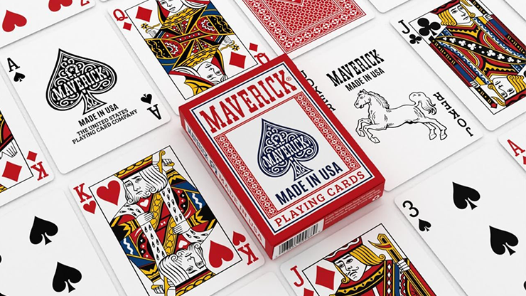 Maverick Made in the USA (Red) Playing Cards by Murphy's Magic Supplies, Inc.