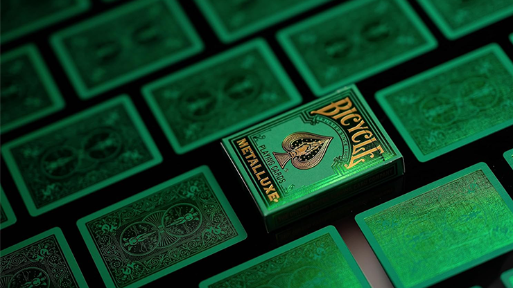 Bicycle Metalluxe Green Playing Cards by US Playing Card Co. by Murphy's Magic Supplies, Inc.