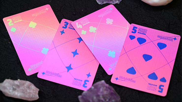 Moon (Pink Holo) Playing Cards by Murphy's Magic Supplies, Inc.