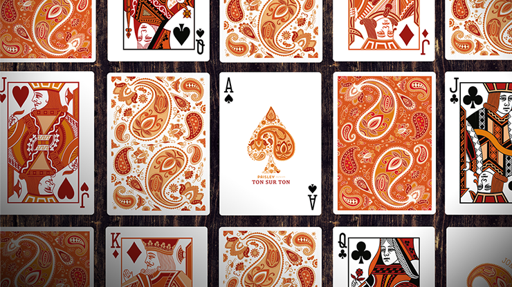 Paisley Ton sur Ton Poudre Orange workers Deck by Murphy's Magic Supplies, Inc.