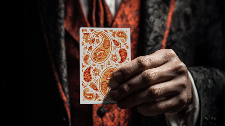 Paisley Ton sur Ton Poudre Orange workers Deck by Murphy's Magic Supplies, Inc.