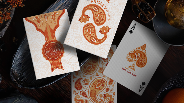 Paisley Ton sur Ton Poudre Orange workers Deck by Murphy's Magic Supplies, Inc.