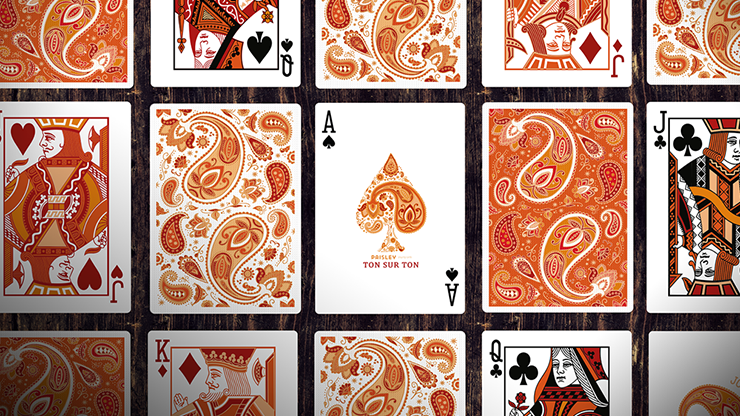 Paisley Ton sur Ton Poudre Orange Foil Designer's Choice by Murphy's Magic Supplies, Inc.