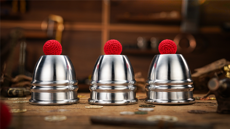 Aluminum Alloy Cups and Balls Set by TCC Magic by Murphy's Magic Supplies, Inc.
