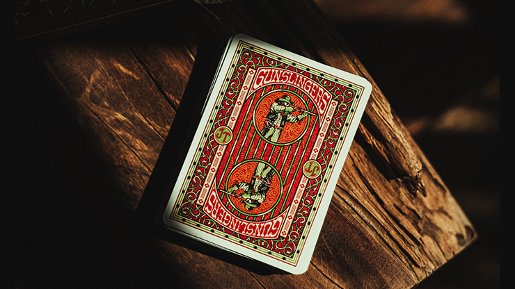 Gunslingers Poker (Red) Playing Cards by Murphy's Magic Supplies, Inc.