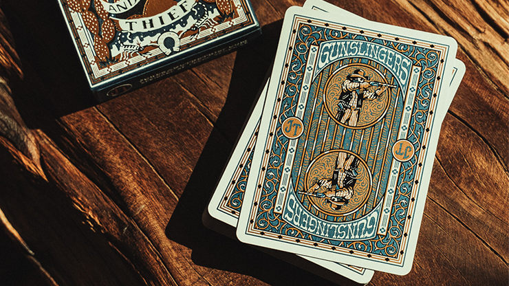 Gunslingers Poker (Blue) Playing Cards by Murphy's Magic Supplies, Inc.