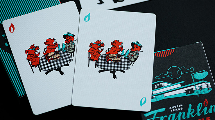 FRANKLIN BBQ RETRO BLACK PLAYING CARDS by Murphy's Magic Supplies, Inc.