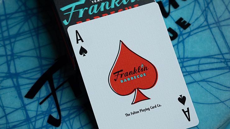 FRANKLIN BBQ RETRO BLACK PLAYING CARDS by Murphy's Magic Supplies, Inc.