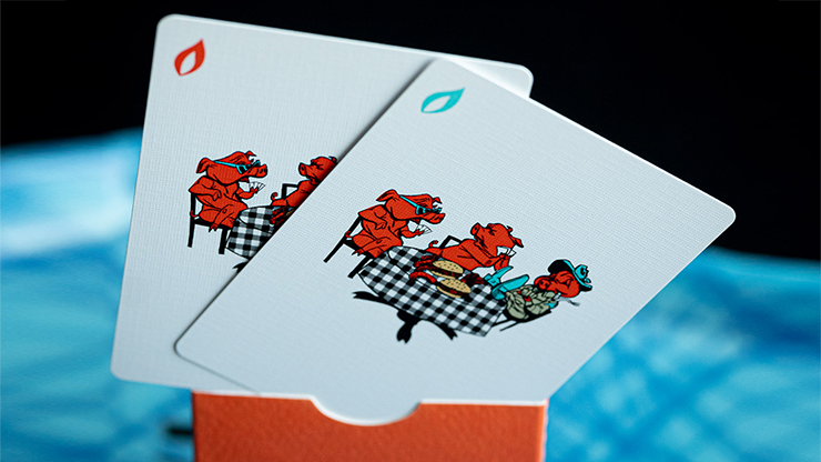 FRANKLIN BBQ CLASSIC ORANGE PLAYING CARDS by Murphy's Magic Supplies, Inc.