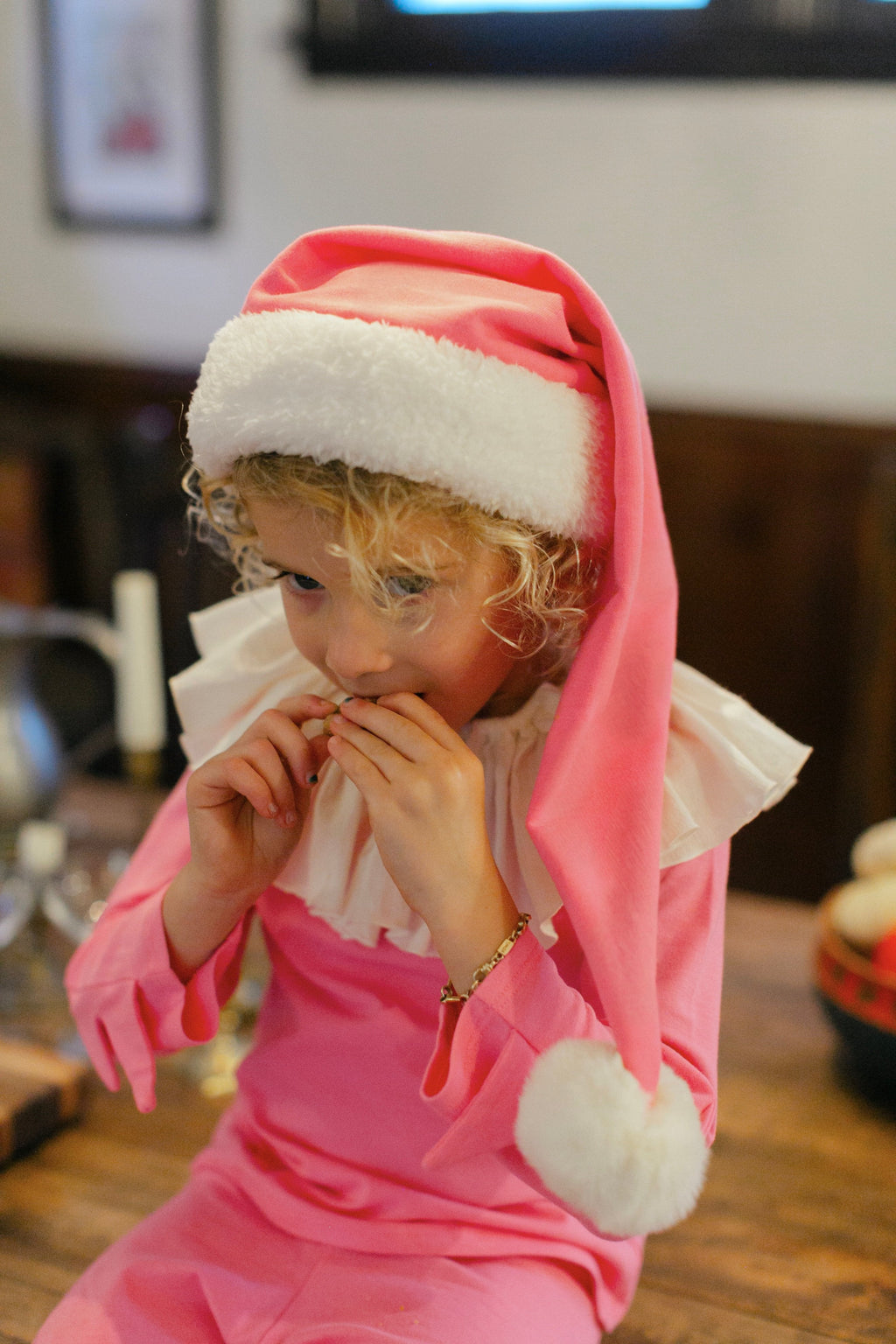 Pink Holiday Elf Costume by Band of the Wild