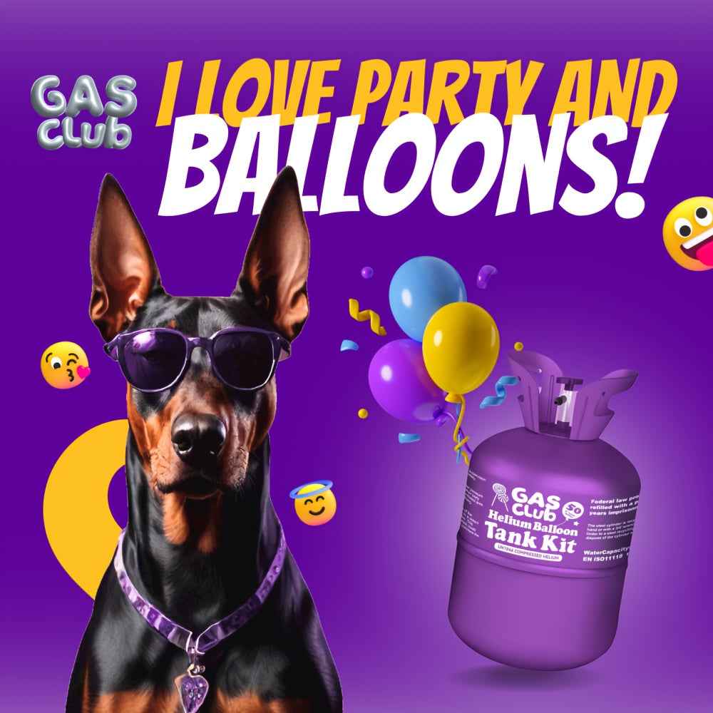 3.43gal Helium Tank Balloon Kit (Up to 50pcs X 9" Latex Balloons) Gasclub Helium Balloons Pump Kit with 50 Latex Balloons And Ribbons for Birthday Party Wedding Decoration, Birthday Celebration, Festive Occasions, Elegant Decor, Festive Ribbons