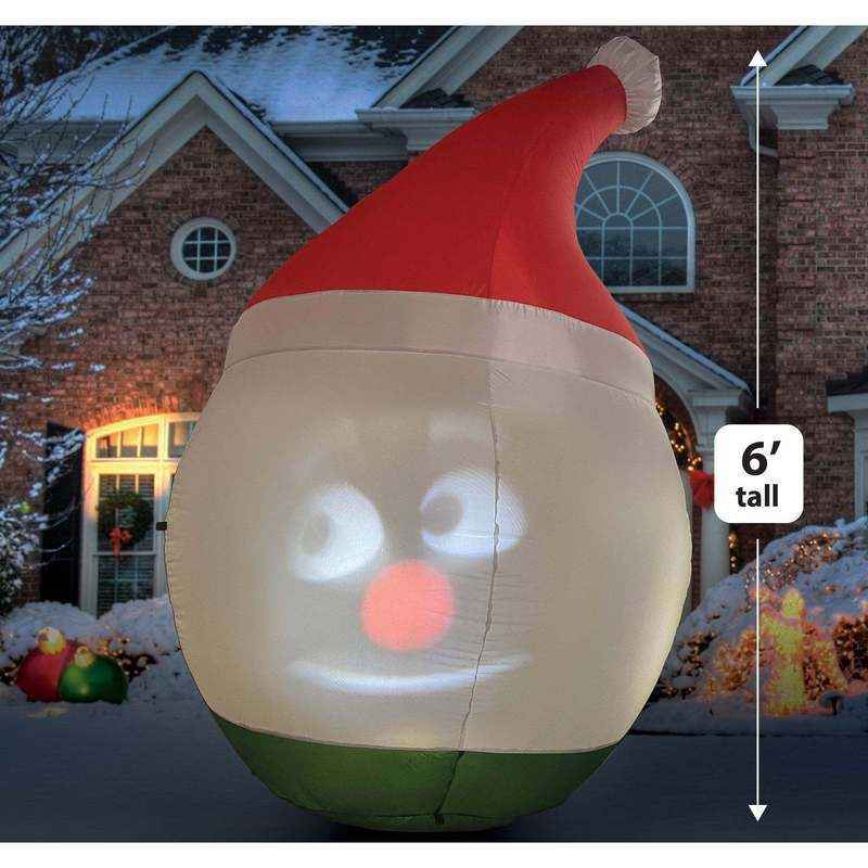 ANIMATED Inflatable Mr. Chill Talking Christmas Snowman with Built in Projector & Speaker Plug'n Play