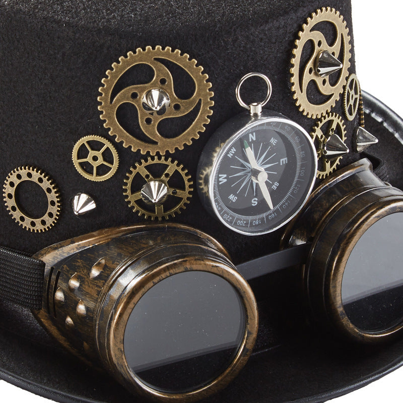 Heavy Metal Gear Compass Magic Hat Party Decor Goggles Hat by My Store