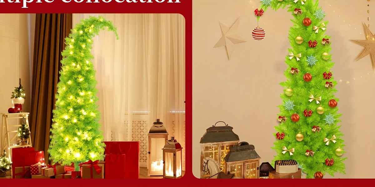 Enchanting Artificial Christmas Tree with Decorative Lights and Skirt for Festive Home Decor