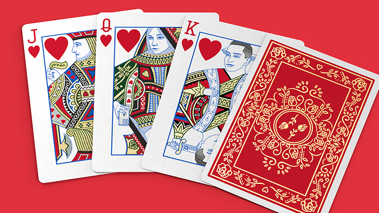 Red Roses Gold Foil Playing Cards (Fully Marked) by Murphy's Magic Supplies, Inc.