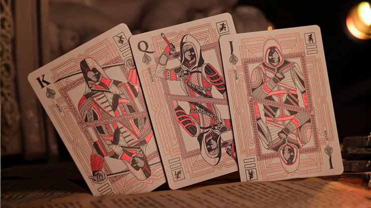 Assassin's Creed Legacy Version 2 Garnet (Hidden Blade Black) Playing Cards by Murphy's Magic Supplies, Inc.