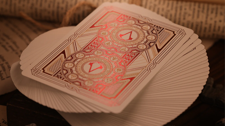 Assassin's Creed Legacy Version 2 Garnet (Hidden Blade Black) Playing Cards by Murphy's Magic Supplies, Inc.