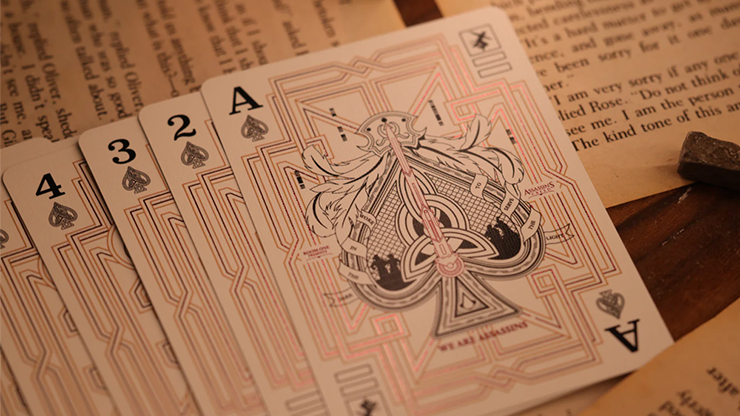 Assassin's Creed Legacy Version 2 Garnet (Hidden Blade Black) Playing Cards by Murphy's Magic Supplies, Inc.