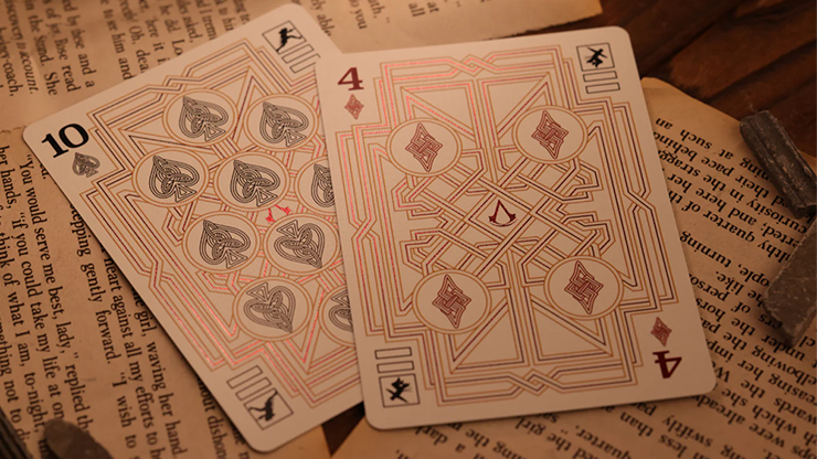 Assassin's Creed Legacy Version 2 Garnet (Hidden Blade Black) Playing Cards by Murphy's Magic Supplies, Inc.