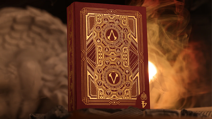 Assassin's Creed Legacy Version 2 Garnet (Hidden Blade Black) Playing Cards by Murphy's Magic Supplies, Inc.