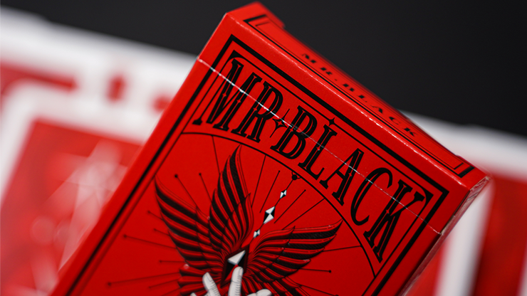 Mr. Black V1 (Red) Playing Cards by Murphy's Magic Supplies, Inc.