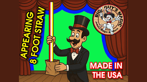 Appearing Straw - 8 Foot By Big Guys Magic by Murphy's Magic Supplies, Inc.