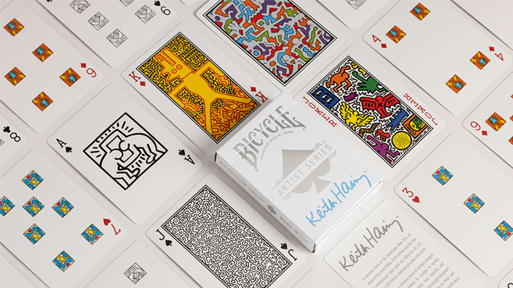 Bicycle Keith Haring (Box Set Red and Blue) Playing Cars by US Playing Cards by Murphy's Magic Supplies, Inc.