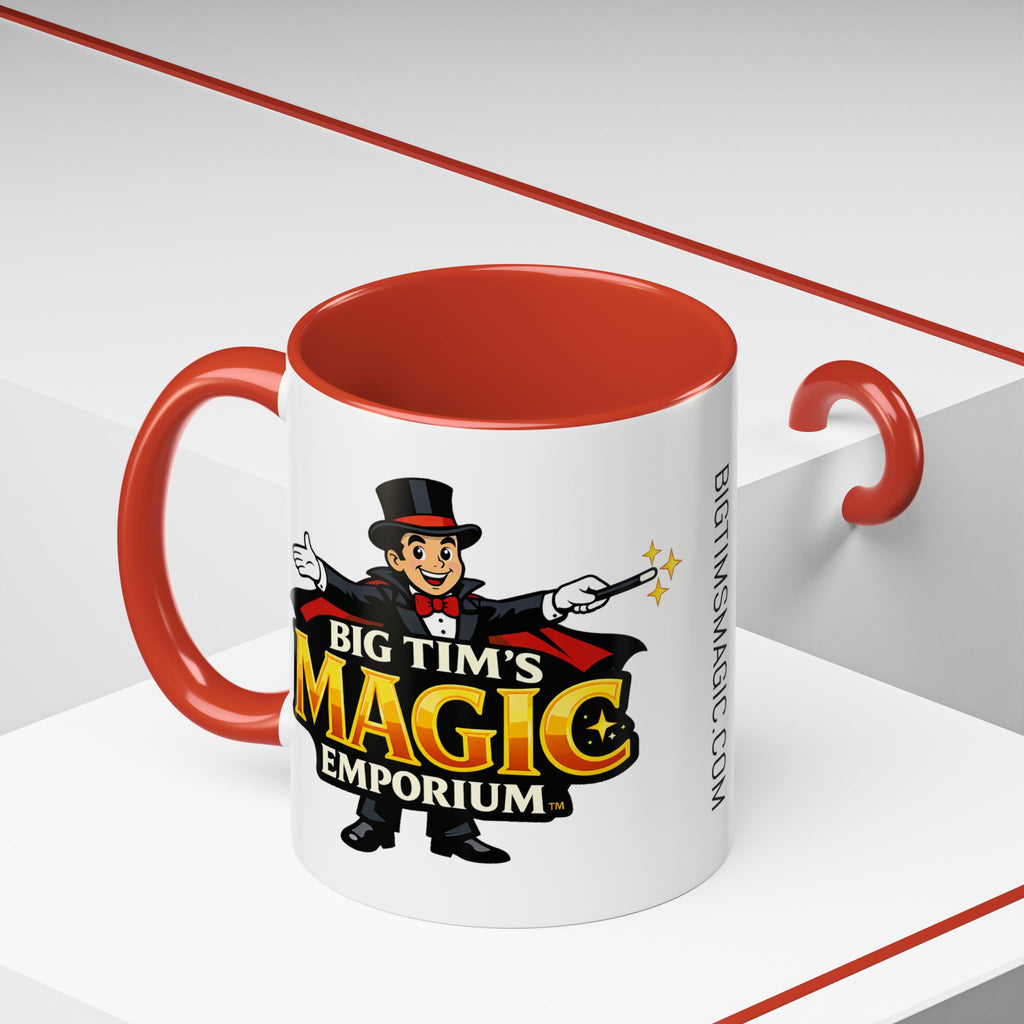 Magic Logo Coffee Mug — "Big Tim's Magic Emporium" Accent Mug (11/15oz) by Printify