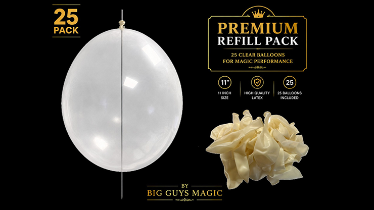 Needle Through Balloon Refill Pack (25 Count) by Big Guy's Magic by Murphy's Magic Supplies, Inc.