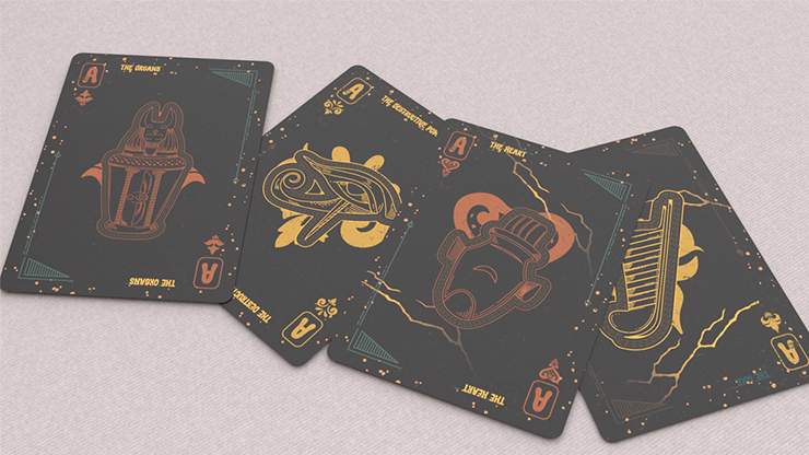Frankenstein Series Egypt Edition (Gilded) Playing Cards by Murphy's Magic Supplies, Inc.