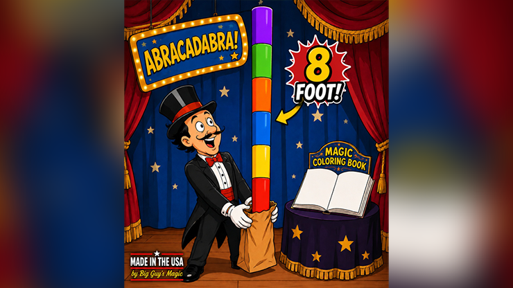 8 Foot Appearing Multi-Color Pole by Big Guy's Magic - Coloring Book Kicker Finale by Murphy's Magic Supplies, Inc.