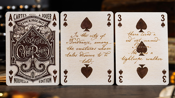 Le Voyage Du Chat Rouge Playing Cards by Stockholm17 by Murphy's Magic Supplies, Inc.
