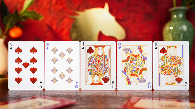 Year of the Horse (Red) Playing Cards by TCC Fashion by Murphy's Magic Supplies, Inc.