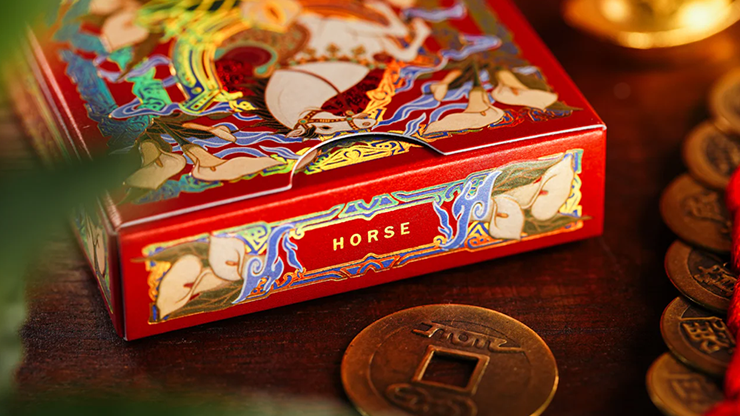 Year of the Horse (Red) Playing Cards by TCC Fashion by Murphy's Magic Supplies, Inc.