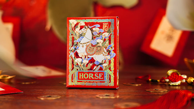 Year of the Horse (Red) Playing Cards by TCC Fashion by Murphy's Magic Supplies, Inc.