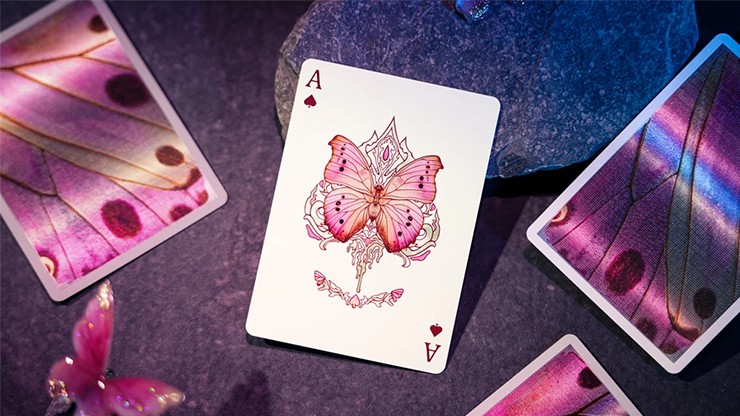 Morpho V2 (Pearl / Pink) Playing Cards by TCC Fashion by Murphy's Magic Supplies, Inc.