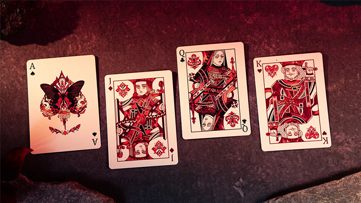 Morpho V2 (Carmine / Red) Playing Cards by TCC Fashion by Murphy's Magic Supplies, Inc.