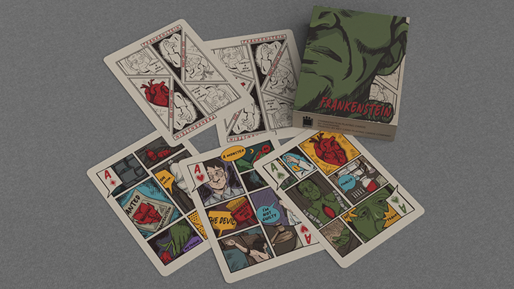Frankenstein Series Comic Edition (Gilded) Playing Cards by Murphy's Magic Supplies, Inc.