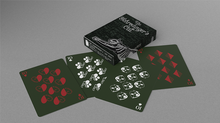 Schrodinger's Cat: Alive Green Edition Playing Cards by Murphy's Magic Supplies, Inc.