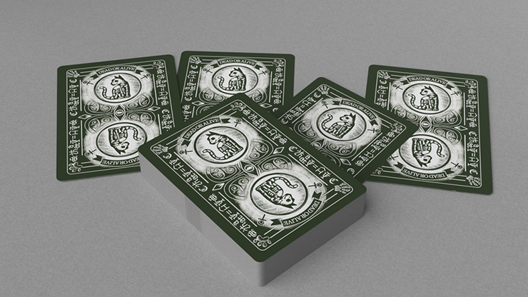 Schrodinger's Cat: Alive Green Edition Playing Cards by Murphy's Magic Supplies, Inc.