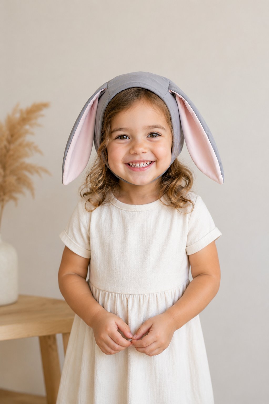 Gray Bunny Bonnet by Band of the Wild