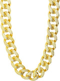 Adult Chain Pimp Cuban Link Gold Hip Hop Costume Necklace by HalloweenStore.com