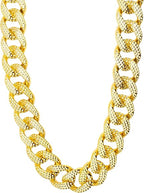 Adult Chain Pimp Cuban Link Gold Hip Hop Costume Necklace by HalloweenStore.com